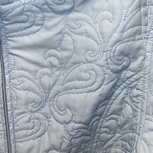 High Fever baby blue quilted‎ jacket size medium - Picture 5 of 12